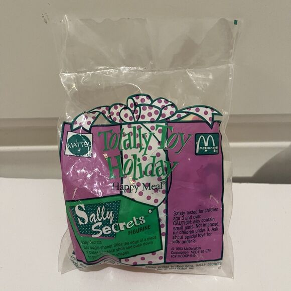 McDonald's Happy Meal Toy 1993 Sally Secrets Holiday Toy Doll w/ Stickers NEW - Picture 2 of 8
